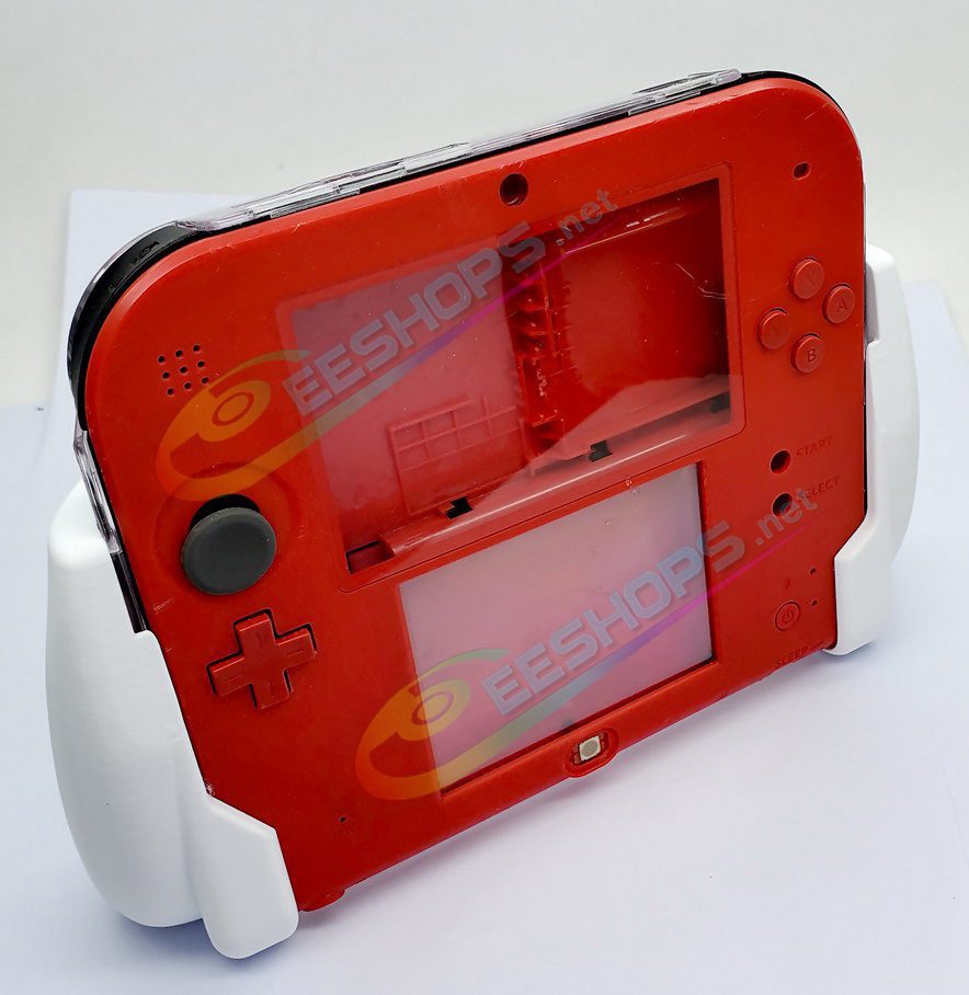  Best Nintendo 2DS Extra NonSlip Hand Grips Showing Stand + Protective Crystal Case White, New Upgraded Cheap Old 2DS Handheld Consoles, Multi-Color Customized 100% Fit Comfortable Gaming Handle Sweat-proof Holder + Clear Protection Cover Free Shipping 