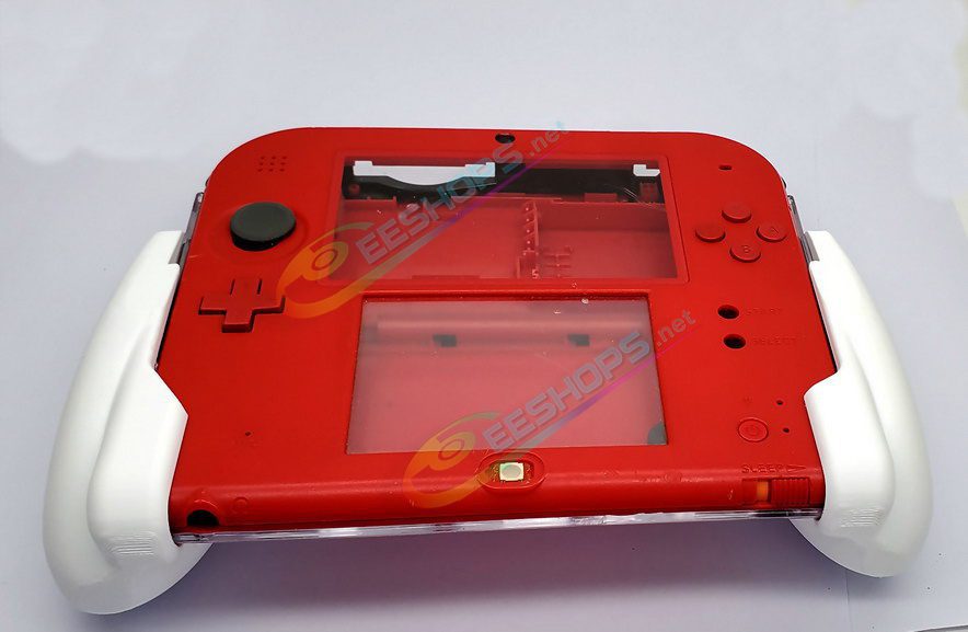  Best Nintendo 2DS Extra NonSlip Hand Grips Showing Stand + Protective Crystal Case White, New Upgraded Cheap Old 2DS Handheld Consoles, Multi-Color Customized 100% Fit Comfortable Gaming Handle Sweat-proof Holder + Clear Protection Cover Free Shipping 
