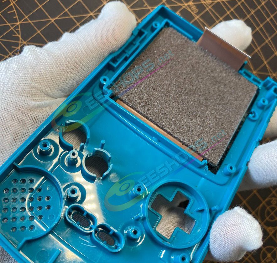 Best Nintendo GameBoy Color Laminated Screen Replacement Full Lamination Display + Black Glass Protective Cover, Cheap Game Boy GBC Handheld Console, 100% Non-Air-Gap Scratch / Dust Proof Laminator Clear Sharp No Backlight LCD Original Free Shipping