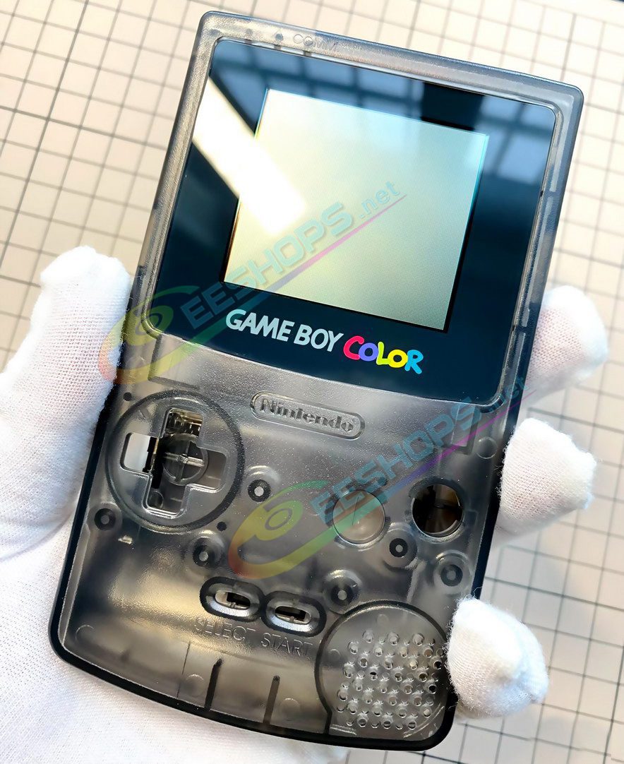 Best Nintendo GameBoy Color Laminated Screen Full Lamination Display + Pikachu Yellow Housing Case Replacement, Cheap Game Boy GBC Handheld Console, Non-Air-Gap Dust Proof Laminator LCD + Special High-Quality Enclosure Shells No Cutting Free Shipping