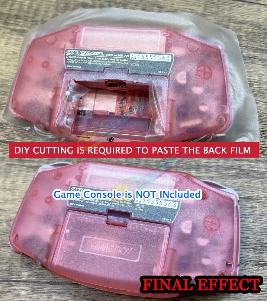  Best Nintendo GameBoy Advance Frosted Shell Protector Film Scratch-Resistant Ultimate Thin Clear Skins, Cheap New Game Boy Advanced Handheld Console, Custom DIY Anti-Slip No bubbles Complete Cover Protective Sticker Full Set Free Shipping 