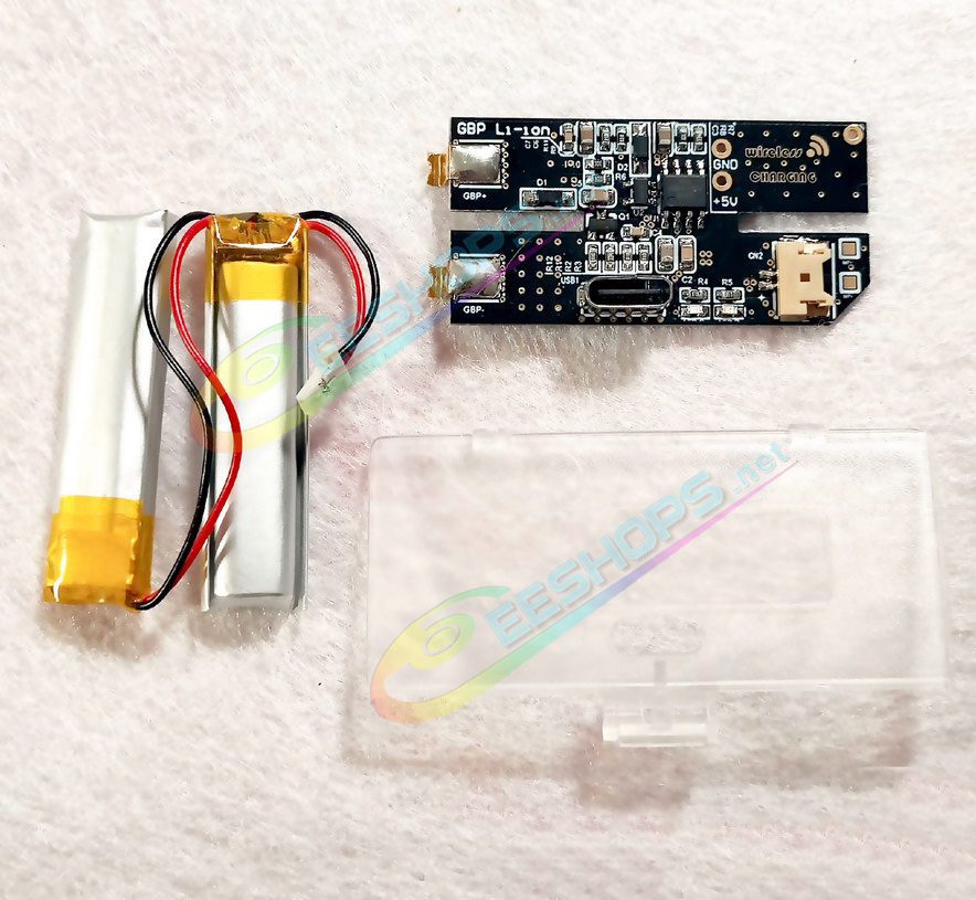  Best Nintendo GameBoy Pocket USB-C Dual Rechargeable Li-ion Battery Pack Mod Kit Replacement, Cheap GBP Console Handheld Console Non-destructive DIY Type-C Modded 500 mAh Two Lithium Batteries Charging Module with  Rear Cover Free Shipping 