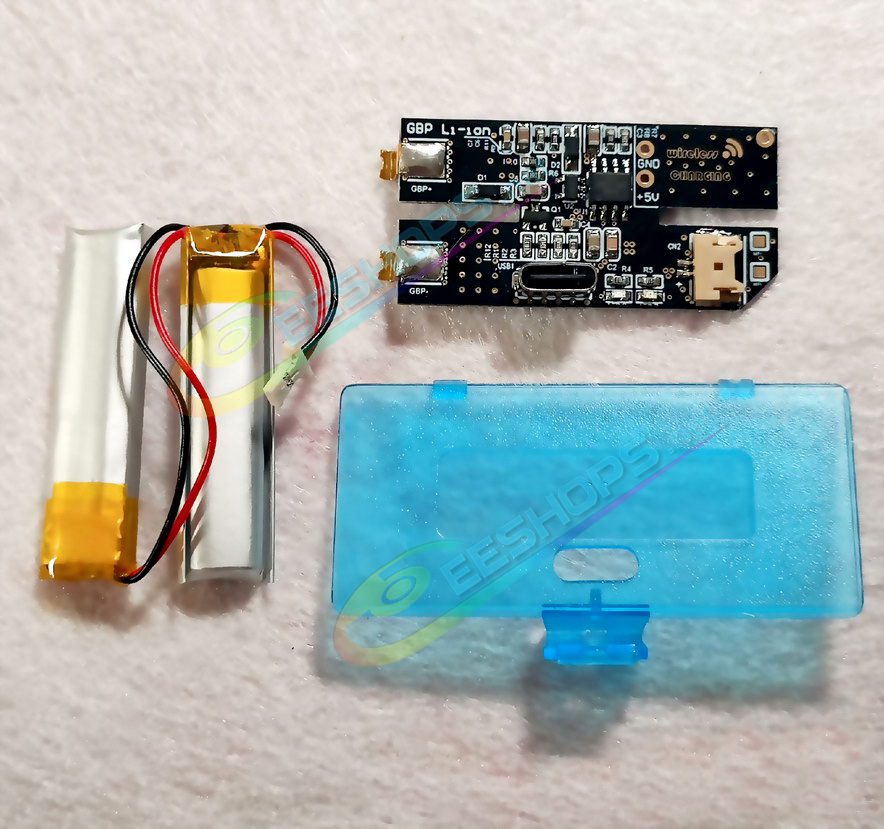  Best Nintendo GameBoy Pocket USB-C Dual Rechargeable Li-ion Battery Pack Mod Kit Replacement, Cheap GBP Console Handheld Console Non-destructive DIY Type-C Modded 500 mAh Two Lithium Batteries Charging Module with  Rear Cover Free Shipping 