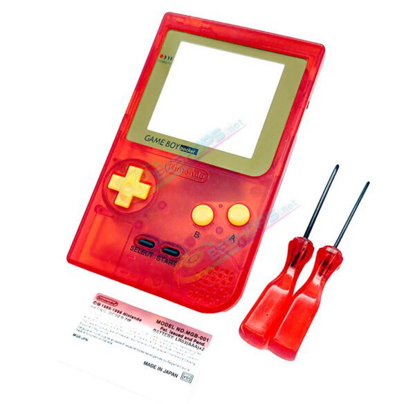 Cheap Nintendo GameBoy Pocket Extra Shell Housing Case Clear Red Replacement