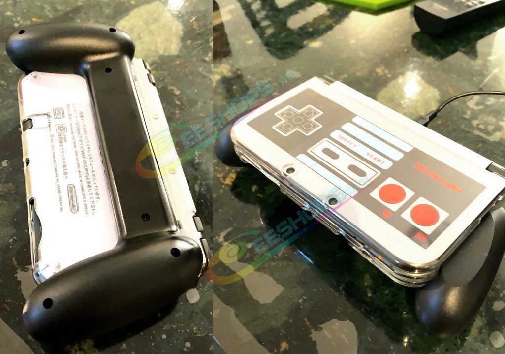  Best Nintendo New 3DS XL / LL Hand Grips with Protective Crystal Cover Black Color, Cheap New 3DS New3DSXL 3DSXL 3DSLL Handheld Console, Customized Ultra-Light Nonslip Gaming Handle +Scratch-proof Split Clear Protection Shells Set Free Shipping 