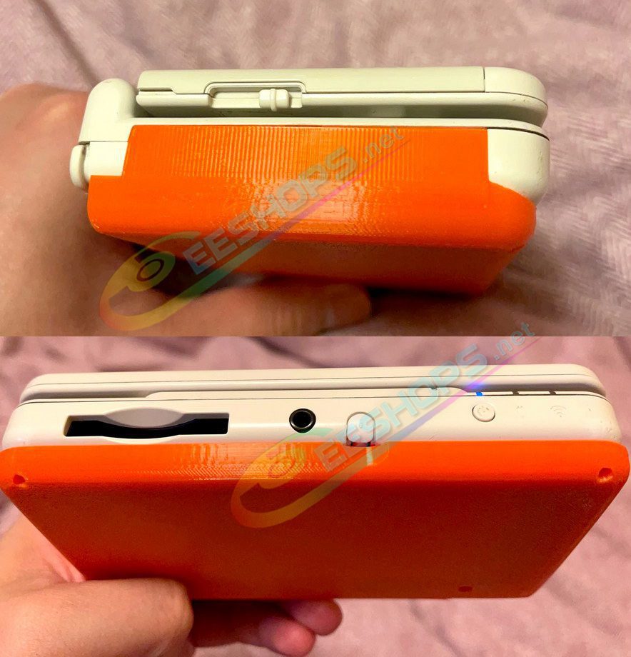  Best New Nintendo 3DS Extra Back Clip Battery Super High Capacity 4575 mAh Replacement, Cheap New 3DS Small Handheld Game Console Rear Mounted Rechargeable Power Bank 15 Hours Long Battery Life with Orange Housing Bottom Cover Free Shipping 