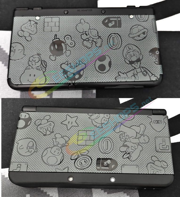 Best Nintendo New 3DS Extra Faceplate Replacement Shells Grey Super Mario Limited Edition, Cheap New3DS Small Handheld Game Console, Customized Top & Bottom White / Black Back-Plate Outer Coverplate 2 PCS Set Replacement Spare Parts Free Shipping 