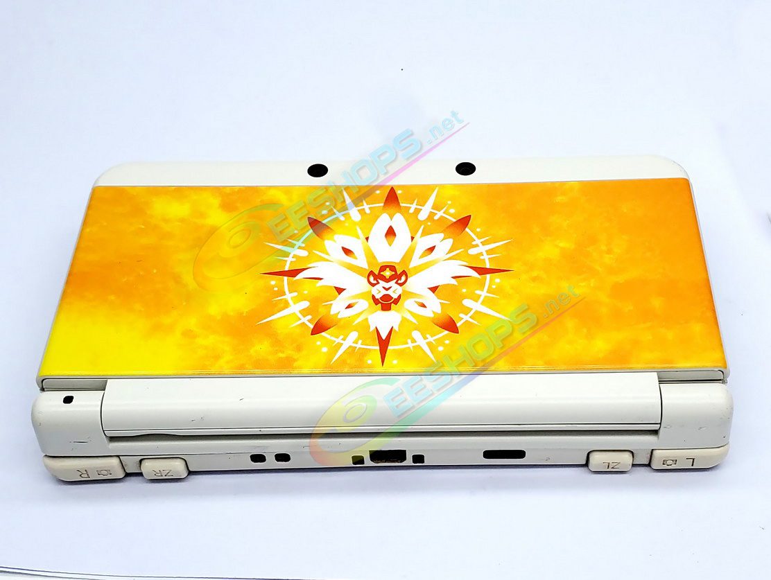  Best Nintendo New 3DS Extra Faceplate Cover Plates Shells Pokemon Sun & Moon Limited Edition, Cheap New3DS Small Handheld Game Console, Customized Gold / Red Color Outer Top / Bottom Face Coverplate 2 PCS Set Replacement Spare Parts Free Shipping 