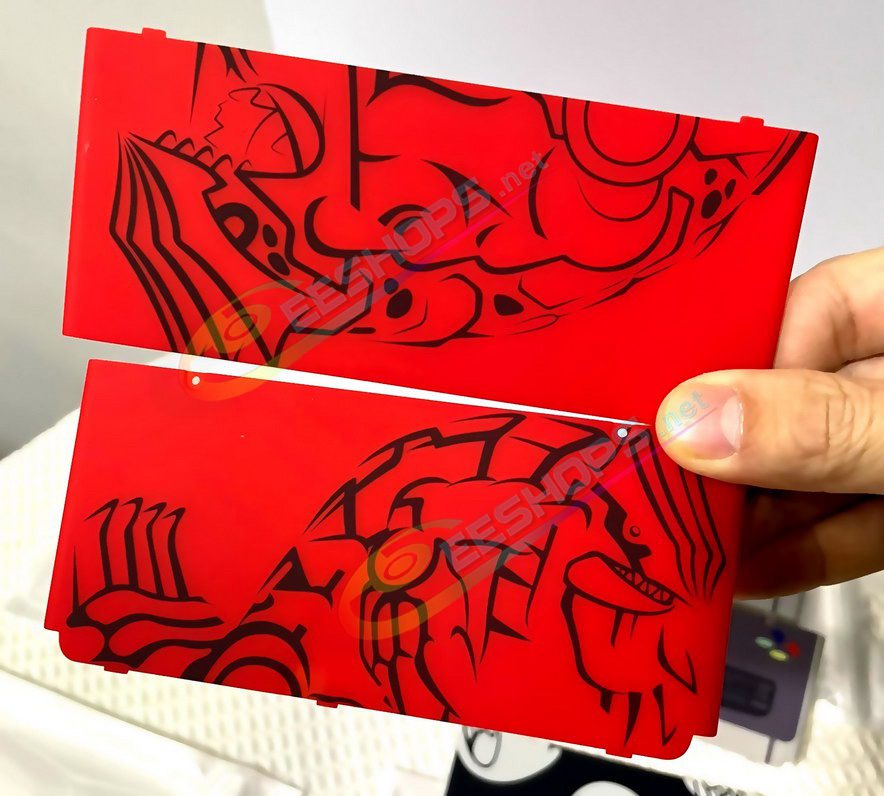  Cheap Nintendo New 3DS Extra Faceplate Replacement Cover Plate Pokemon Ruby Red Limited Edition, Best New3DS Small Handheld Game Console, DIY Frosted Rubies Top & Bottom Shell Outer Face Coverplate 2 PCS Set + Screws Accessories Free Shipping 