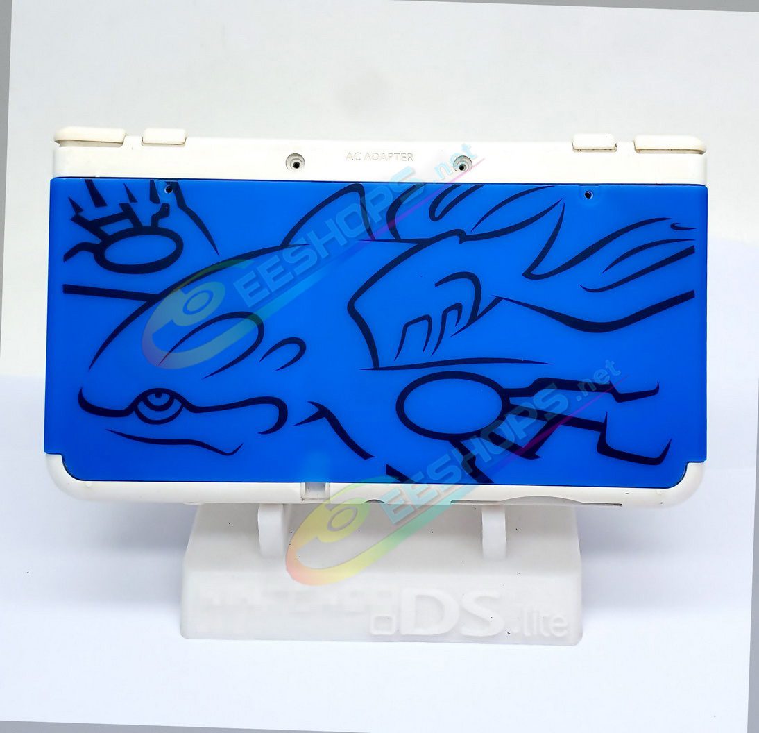  Cheap Nintendo New 3DS Extra Faceplate Replacement Cover Plate Pokemon Sapphire Blue Limited Edition, Best New3DS Small Handheld Game Console, DIY Frosted Top & Bottom Housing Shell Outer Face Coverplate 2 PCS Set + Screws Accessories Free Shipping