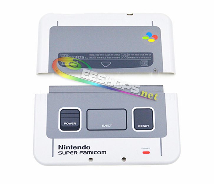 Genuine Top Surface Cover Upper Shell Case + Battery Door for Nintendo New 3DS New3DS XL Japan Super Famicom SFC Limited Edition Replacement
