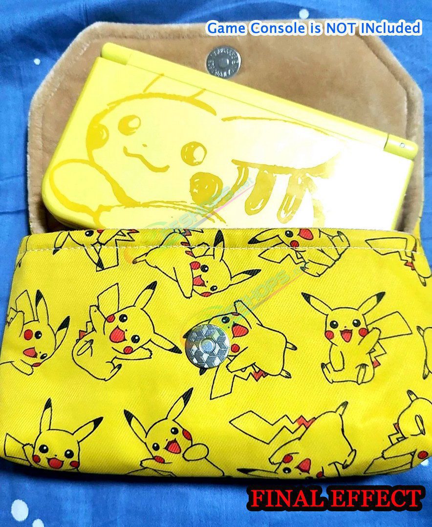  Best Handcraft New Nintendo 3DS Soft Storage Bag Portable Carry Pouch Pikachu Edition Yellow Color, Cheap New3DS Small Handheld Game Console Customized Waterproof Impact Resistance Thickened Travel Carrying Pouch Pocket Free Shipping 