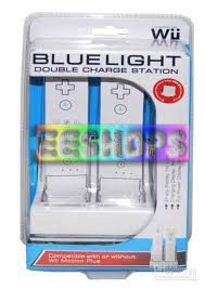 New for Nintendo Wii Blue Light Double Charge Station Accessory in EEBUYS