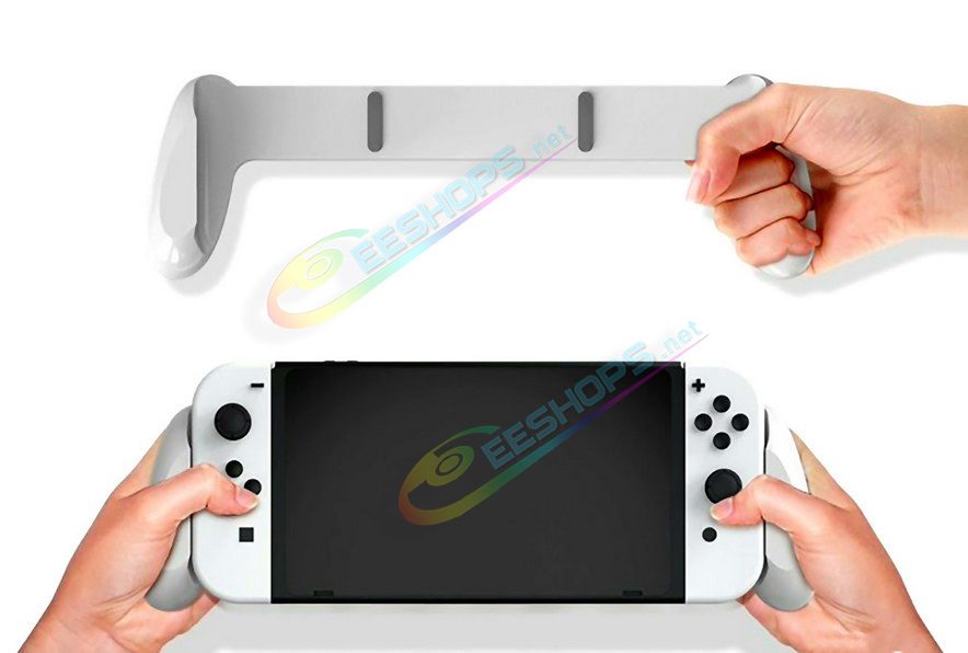  Best Nintendo Switch OLED Hand Grips Gaming Handle with Game Card Storage White, Cheap New NS OLED Handheld Console Improved Ergonomic Comfort Grip Nonslip Holder with Foam Pad + 5 Game Cartridges Sweat-proof Prosthetic Free Shipping 