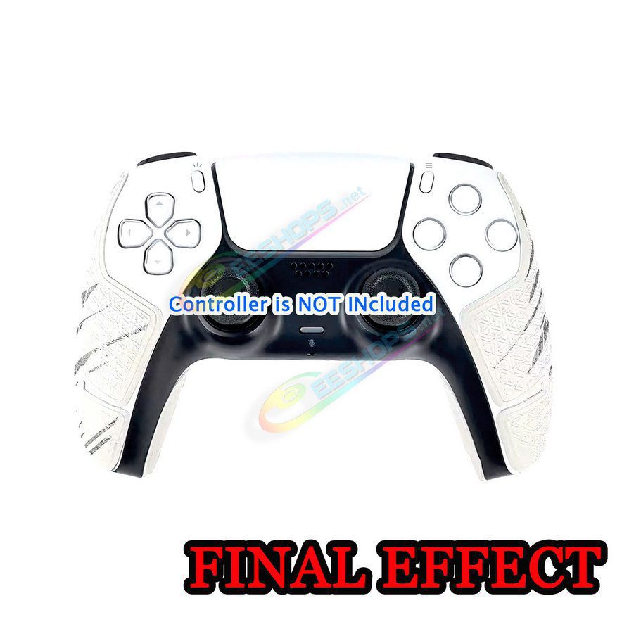  Best Sony PlayStation 5 Controller Anti-Slip Skin Hand Grip Protective Jacket Stickers Beige White, Cheap New PS5 Dualsense Wireless Controllers Anti Sweat Absorbent Gaming Handle gridding Sleeve Protection Silicone Cover Free Shipping 
