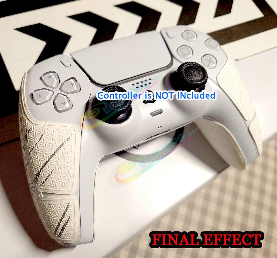  Best Sony PlayStation 5 Controller Anti-Slip Skin Hand Grip Protective Jacket Stickers Beige White, Cheap New PS5 Dualsense Wireless Controllers Anti Sweat Absorbent Gaming Handle gridding Sleeve Protection Silicone Cover Free Shipping 