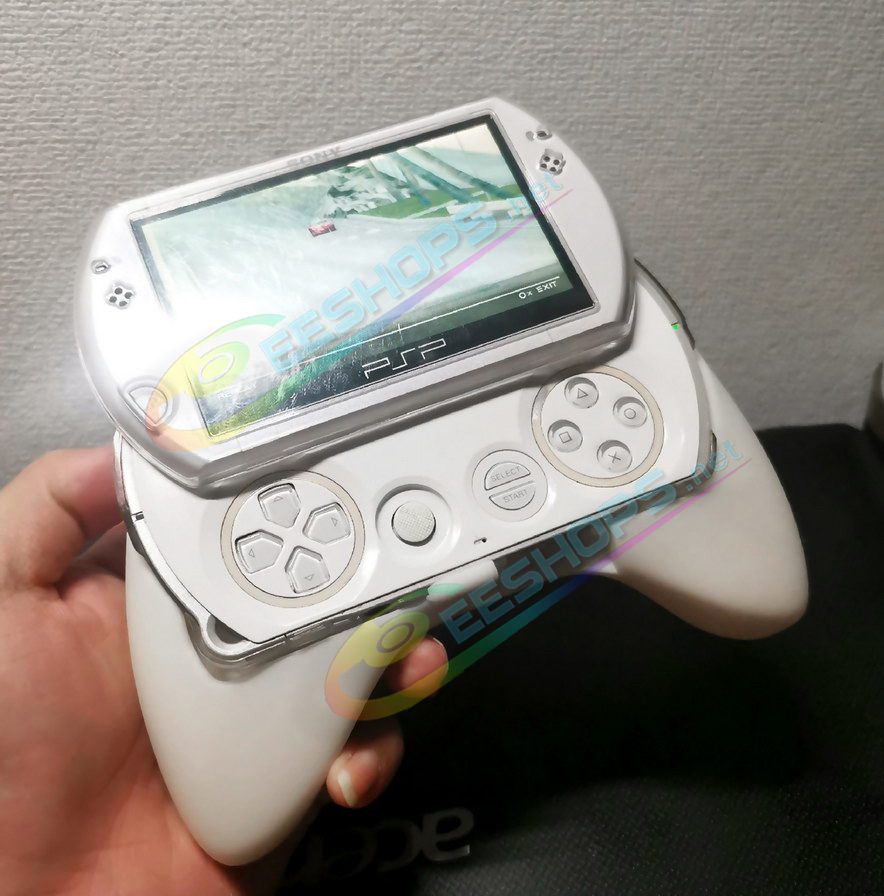  Best Sony PSP GO Extra Nonslip Hand Grips w/ Protective Crystal Case White Color, Cheap PlayStation Portable Go Handheld Game Console, Ergonomic Anti-slip Sweat-proof Comfortable Gaming Handle Handgrip + Split Clear Protection Shells Free Shipping 