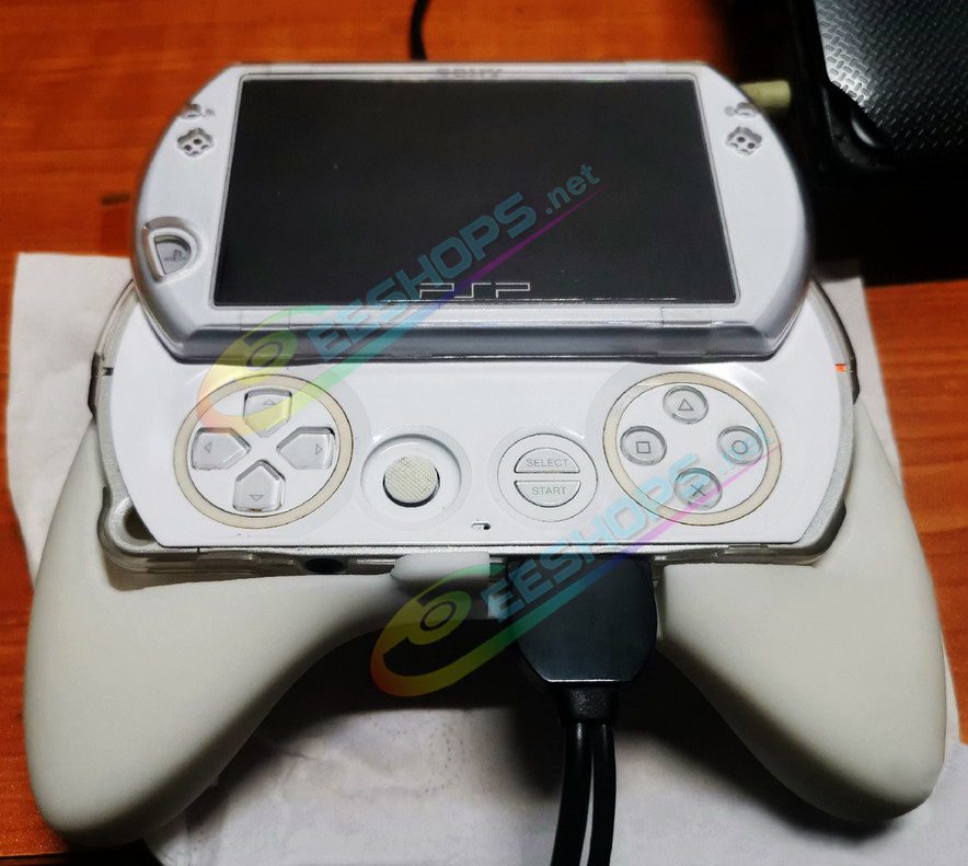  Best Sony PSP GO Extra Nonslip Hand Grips w/ Protective Crystal Case White Color, Cheap PlayStation Portable Go Handheld Game Console, Ergonomic Anti-slip Sweat-proof Comfortable Gaming Handle Handgrip + Split Clear Protection Shells Free Shipping 