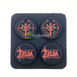 New Thumb Grips Silicone Analog Joy Stick Cap Cover The Legend of Zelda for Nintendo Switch NS Joy-Con L/R Controllers Red Color 4pcs Set Replacement Spare Parts