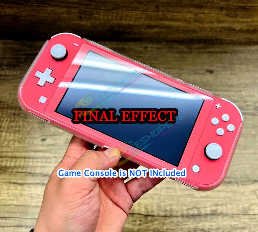  Best Nintendo Switch Lite Soft Protective Cover + Hand Grip 2-in-1 Clear Crystal Housing Case, Cheap New NS Lite Handheld Game Console TPU Anti-Impact Drop-Resistant Outer Protector Sleeve with NonSlip Gaming Handle Free Shipping 