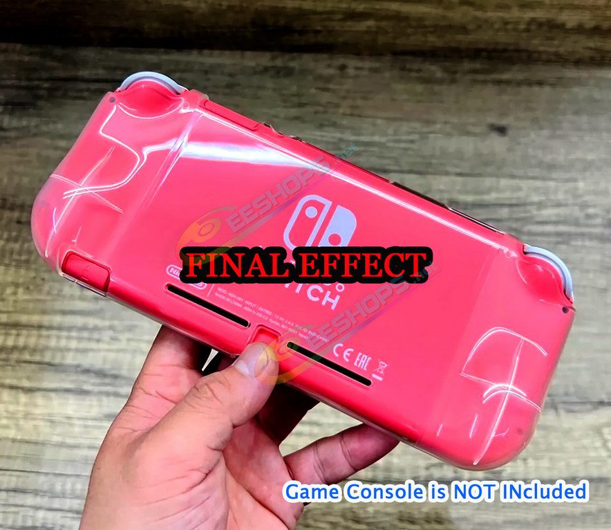  Best Nintendo Switch Lite Soft Protective Cover + Hand Grip 2-in-1 Clear Crystal Housing Case, Cheap New NS Lite Handheld Game Console TPU Anti-Impact Drop-Resistant Outer Protector Sleeve with NonSlip Gaming Handle Free Shipping 