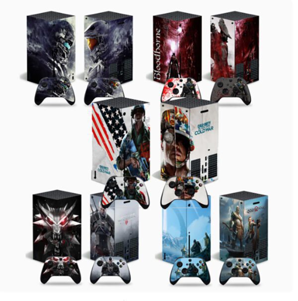 Customized Xbox Series X Protective Skins Games Pattern Decal Stickers Full Set, for Xbox Series X Video Game Console / Wireless Controllers, Colorful Theme Housing Shell Protector Tear-Resistant Vinyl Protection Covers Accessories - Image 3