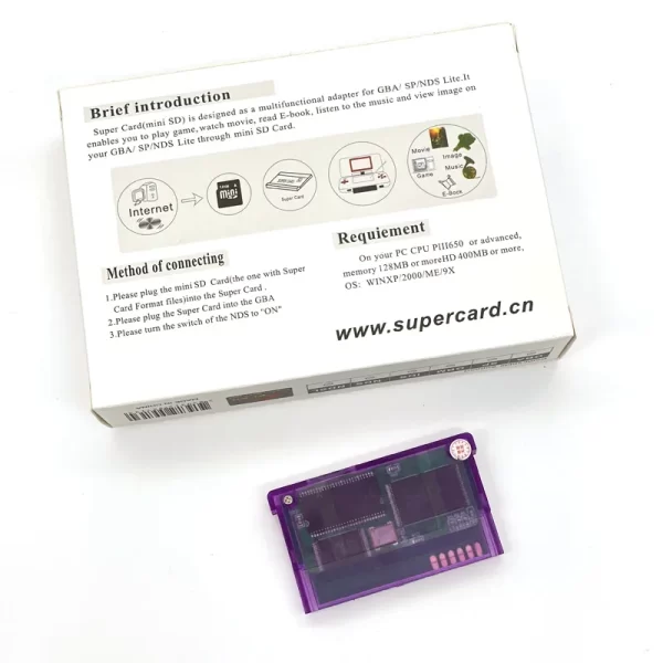 GBA NDS Supercard Card Mini SD Card Games Cartridge Adapter for Nintendo Gameboy Advance GB GBA SP GBM IDS NDS NDSL Burning Card + 2 GB SD Card Accessories in EEBUYS - Image 3