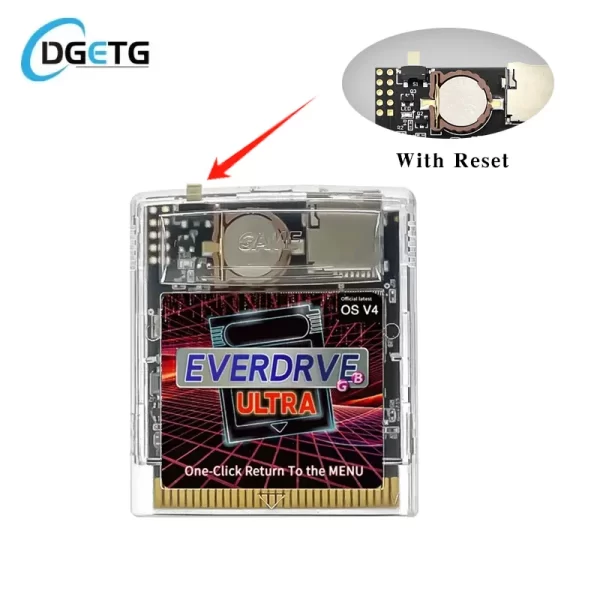 Best Top GB EverDrive Ultra All Games 2000 IN 1 Cartridge for Nintendo Gameboy Color Cart Fit to GB OS V4 Version Game Cartridge Flash Cards with Reset Accessories in EEBUYS