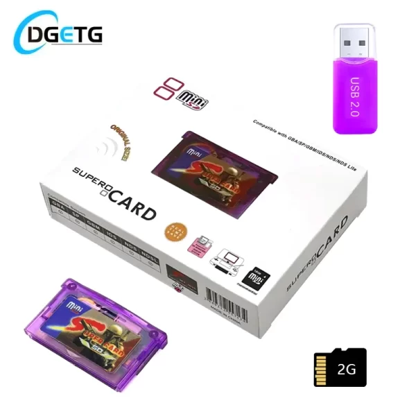 GBA NDS Supercard Card Mini SD Card Games Cartridge Adapter for Nintendo Gameboy Advance GB GBA SP GBM IDS NDS NDSL Burning Card + 2 GB SD Card Accessories in EEBUYS