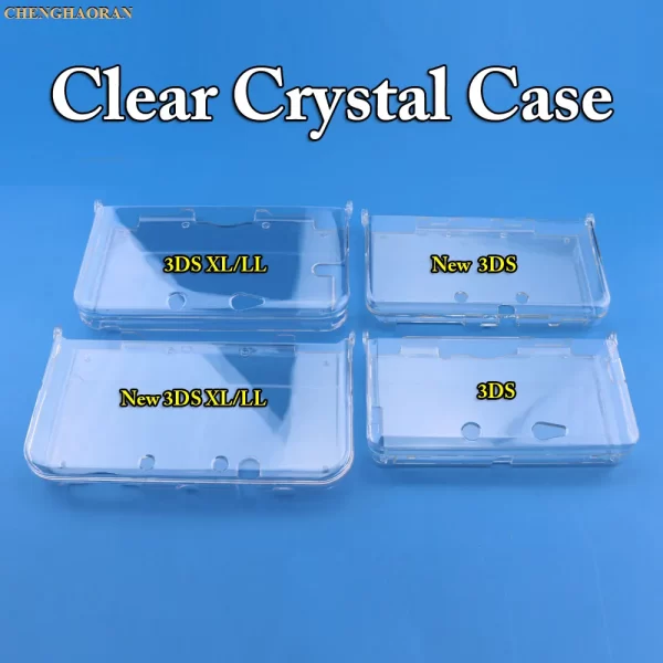 6models 1x In Bulk Lightweight Siamese Plastic Clear Crystal Protective Hard Shell Skin Case Cover For 3DS/New 3DS/New 3DS XL LL
