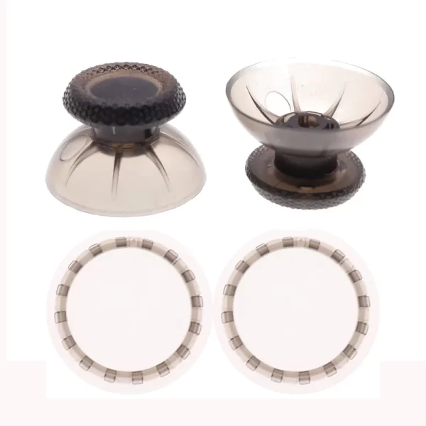 PS5 Controller Clear Thumbstick Joystick Cover + Accent Ring Pack 2 Set Replacement, for Sony PlayStation 5 Controllers, Multi-Color Non-Slip 3D Analog Joy Stick Mushroom Cap w/ Decorative Rings Accessories - Image 4