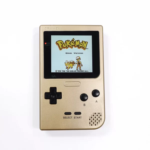 Refurbished Nintendo Gameboy Pocket GBP Complete Game Console Machine, Retro Pixel Large Display Q5 IPS LCD Mod Kit with Backlight OSD Adjustable High-Brightness Gold Color Housing Case - Image 5