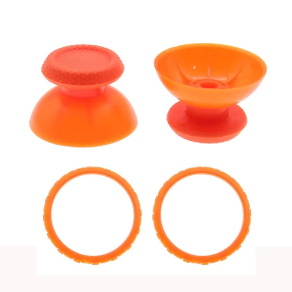 PS5 Controller Clear Thumbstick Joystick Cover + Accent Ring Pack 2 Set Replacement, for Sony PlayStation 5 Controllers, Multi-Color Non-Slip 3D Analog Joy Stick Mushroom Cap w/ Decorative Rings Accessories - Image 6