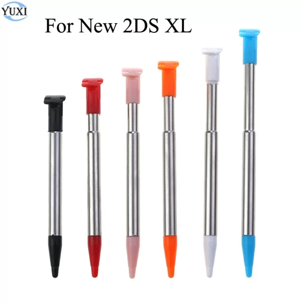 1pc Metal Retractable & Plastic Stylus Touch Pen For Nintendo New 2DS XL LL Handheld Game Console Touch Stylus Pen