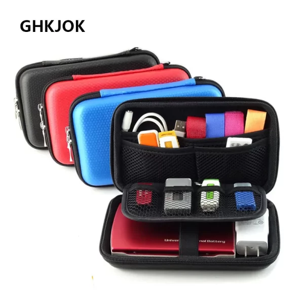 HDD Enclosure Protective Storage Cases Cover for Nintendo 3DS XL Screen Protector EVA Carrying Zipper Bags for Power Bank Cable