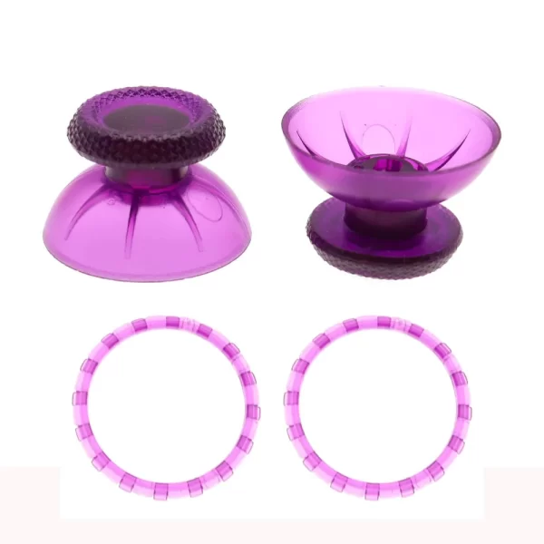 PS5 Controller Clear Thumbstick Joystick Cover + Accent Ring Pack 2 Set Replacement, for Sony PlayStation 5 Controllers, Multi-Color Non-Slip 3D Analog Joy Stick Mushroom Cap w/ Decorative Rings Accessories - Image 5