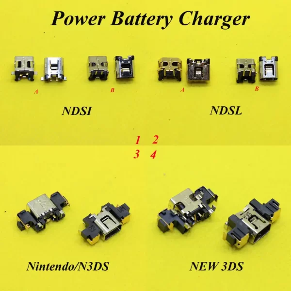 Power Jack Socket Charger Charging Dock Port Connector For Nintendo DSi XL NDSi NDSL DC connector jack for 3DS 3DSXL/LL NEW 3DS