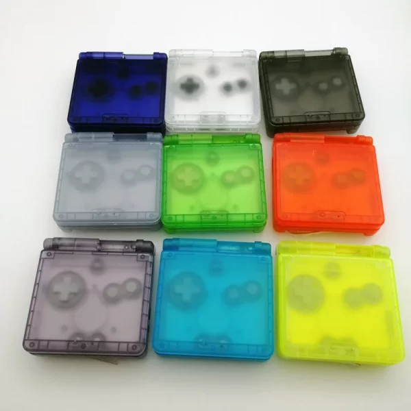 New GBA SP Clear Housing Case Shells Replacement, for Nintendo Gameboy Advance SP AGS 001 010 Backlight IPS LCD Console, Multi-Color Transparent Luminous Outer Cover + Buttons, Screws, Screen Lens, Sticker, Tools Full Set - Image 4
