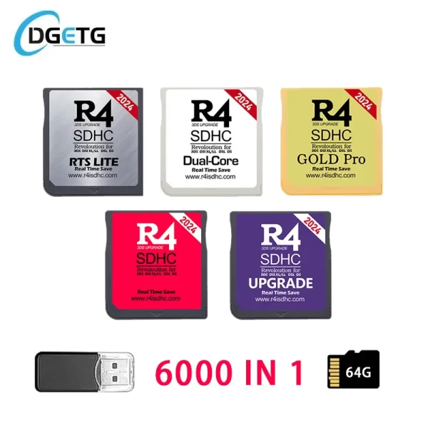 2024 3DS R4 SDHC Adapter Flash Card 6000 Games in 1 Cartridge, Fits Nintendo 3DS, 3DS XL/LL Secure Digital Memory Cards Game Burning Card Game Best Accessories in EEBUYS