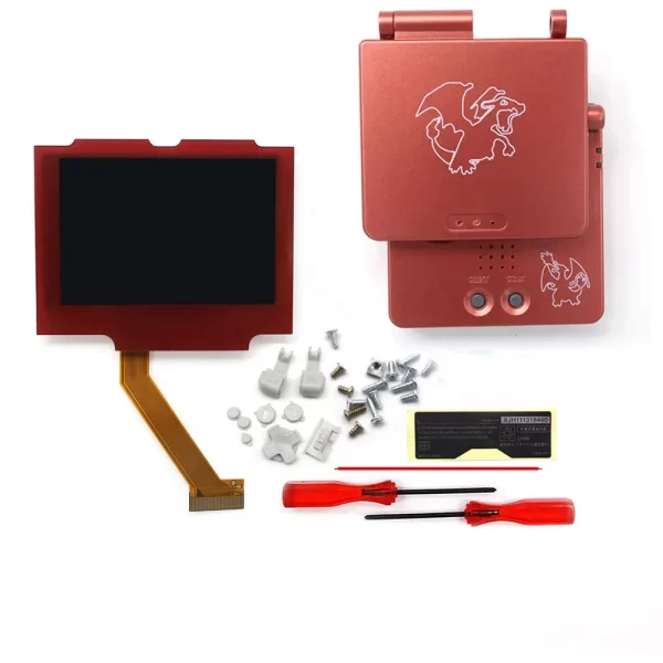 V5 Drop in Laminated IPS For GBA SP LCD Kits Screen Ver 5.0 for Nintendo Gameboy Advance SP Black / Red / White Screen Cover New Case Replace Housing Case Shells