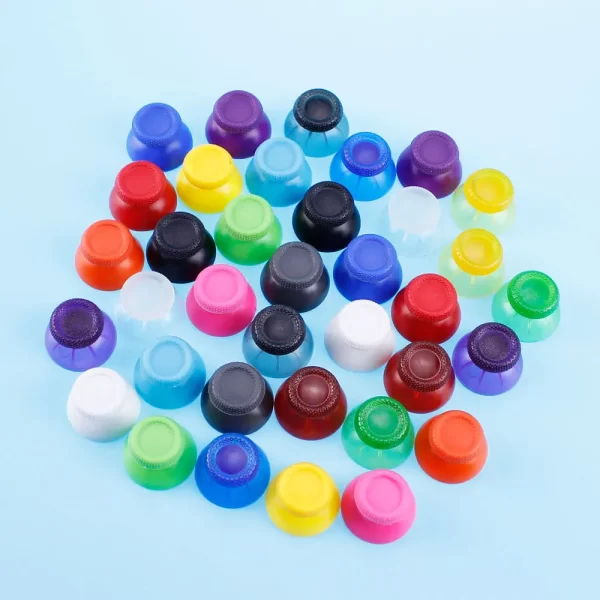 Colorful PS5 Controller Thumbstick Joystick Cover + Decorative Rings Replacement, for Sony PlayStation 5 Controllers, Extra DIY Non-Slip 3D Plastic Analog Joy Stick Caps 4 PCS Set Accessories - Image 4