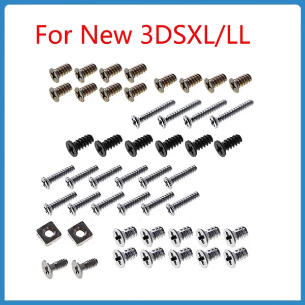 1Set For New 3DSXL Host Screw For Nintend 3DSLL XL Handheld Game Console Shell Complete Set Screws Parts Repair Replacement