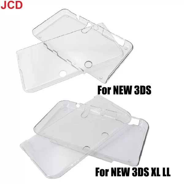 JCD 1pcs For New 3DS New 3DS XL LL ConsolePlastic Clear Transparent Crystal Protective Hard Shell Split Case Cover
