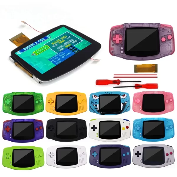New GBA V5 IPS Laminated LCD Backlight Modded Kits for Nintendo GameBoy Advance Handheld Game Console Ver 5.0 Drop-in High Brightness Screen Set