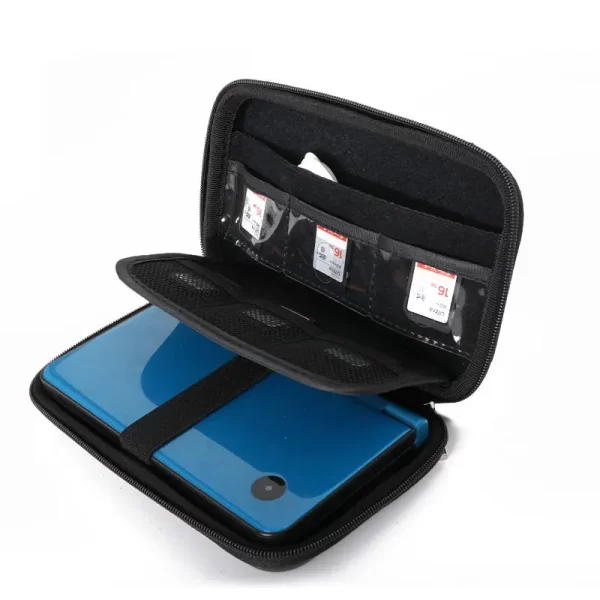 New3DSXL Carrying Case Large Game Card Storage Bag with Handle, for Nintendo New 3DS XL/ 3DS XL NEW 3DSXL/LL Handheld Console, EVA Hard Waterproof Shock Proof Protective Case +Mesh Pocket - Image 7
