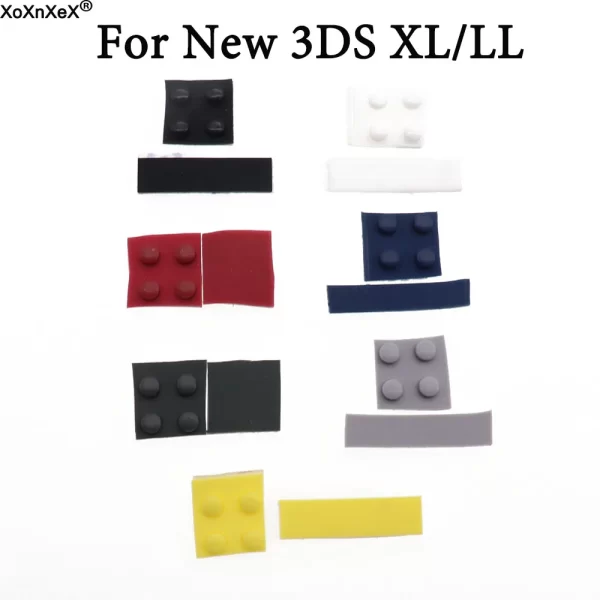 1set Front and Back Housing Shell Screw Feet Cover for Nintendo New 3DS XL 3DS LL Screw Rubber Pads DSXL 3DSLL Handheld Game Console