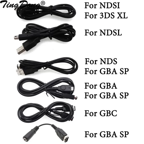 USB Data Charger Charging Power Cable Cord for Nintendo DS Lite DSL NDSL For NDSi 3DS New 3DS XL LL NDS GBA SP / GBC Handheld Game Consoles