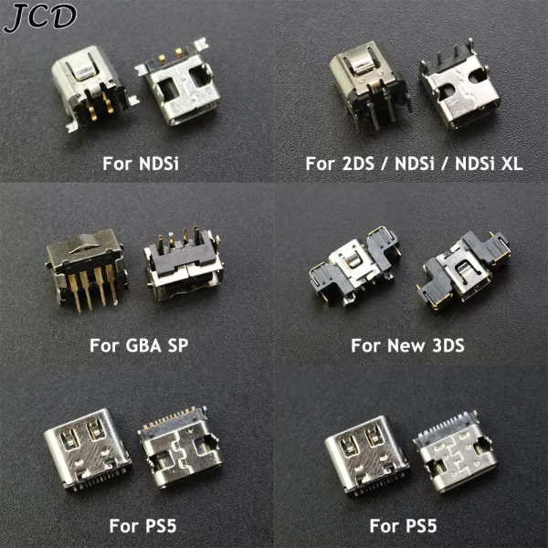 Power Jack Socket For Nintendo 2DS New 3DS NDSI NDSIXL GBA SP PS5 Charging Dock Charger Port Connector Handheld Game Console Replacement