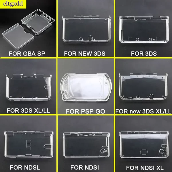 1PCS Clear Crystal Protective Cover Case Shell Housing For 3DS 3DSLL 3DSXL New 3DS XL LL NDSL NDSi LL XL For GBA SP Game Console