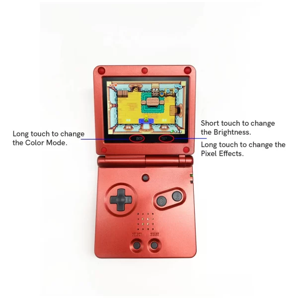 GBASP Drop-In V5 IPS LCD Laminated Screen w/ OSD Menu Retro Pixel Mod Kits With Shell Housing For Nintendo Gameboy Advance SP Console Set - Image 3